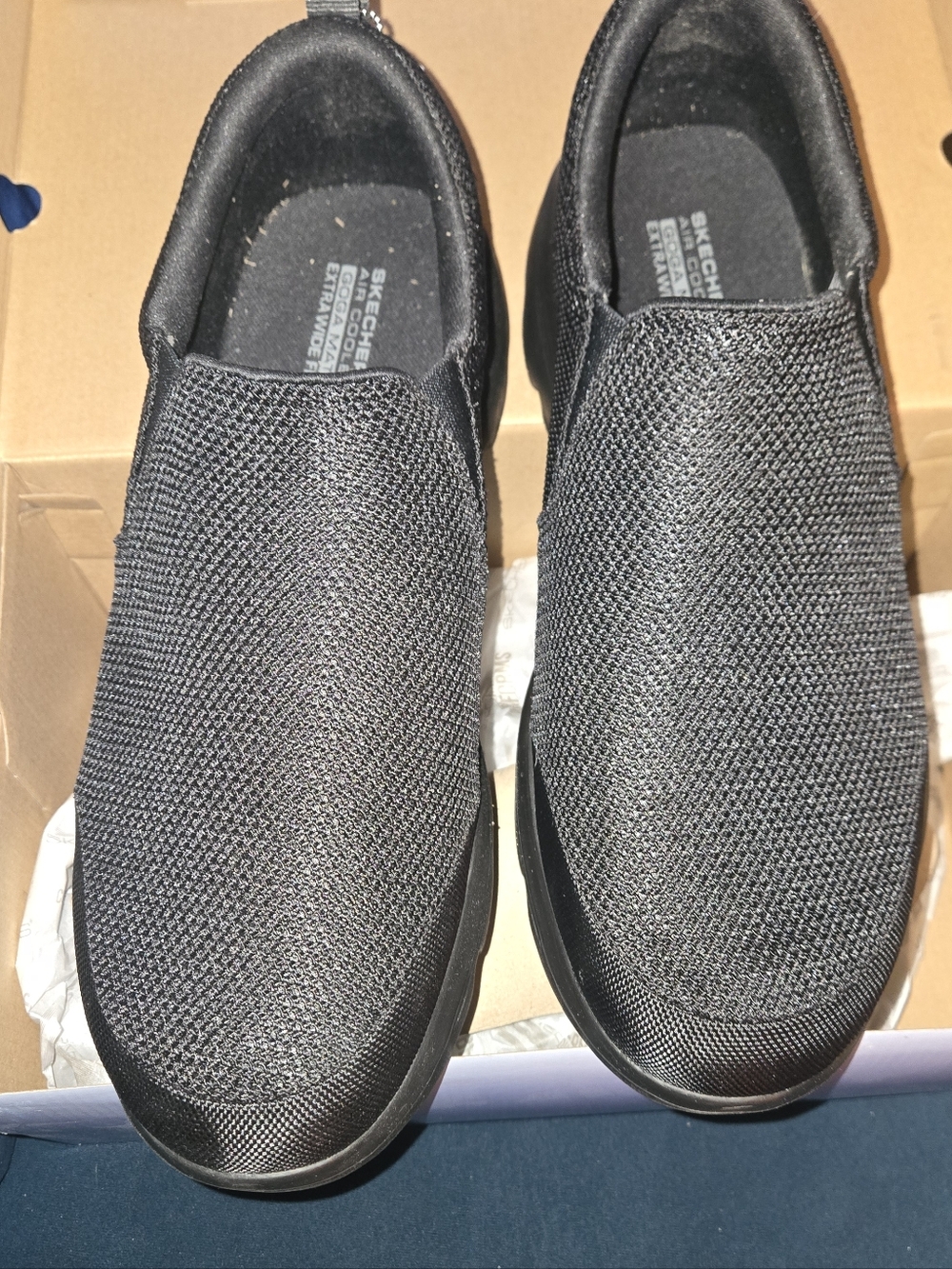 Skechers Men's Black Slip-On Casual Walking Shoes